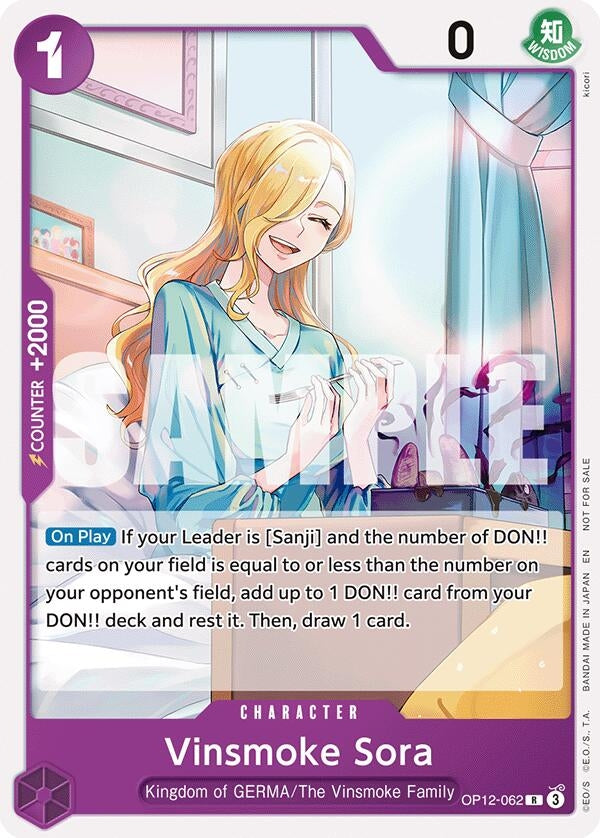 Image for Vinsmoke Sora (Tournament Pack 2026 Vol. 1) (OP12-062) (One Piece Promotion Cards) (OP-PR) - One Piece Card Game