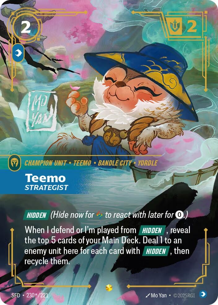 Image for Teemo - Strategist (Signature) (230*/221) (Spiritforged) (SFD) - Riftbound: League of Legends Trading Card Game