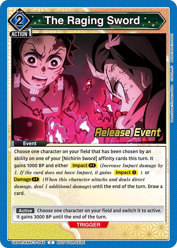 Image for The Raging Sword (UEPR/KMY-3-046) (UEX05BT: Demon Slayer: Kimetsu no Yaiba Vol.2 Release Event Cards) (UEX05BT_RE) - Union Arena