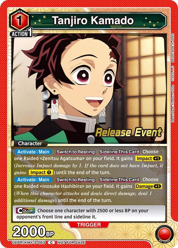 Image for Tanjiro Kamado (063) (UEPR/KMY-3-063) (UEX05BT: Demon Slayer: Kimetsu no Yaiba Vol.2 Release Event Cards) (UEX05BT_RE) - Union Arena
