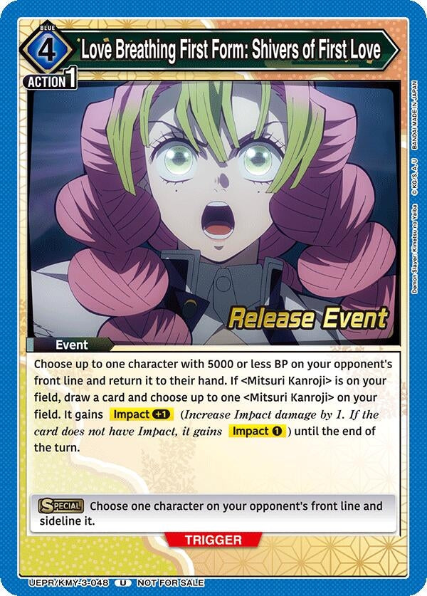 Image for Love Breathing First Form: Shivers of First Love (UEPR/KMY-3-048) (UEX05BT: Demon Slayer: Kimetsu no Yaiba Vol.2 Release Event Cards) (UEX05BT_RE) - Union Arena