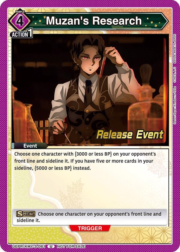 Image for Muzan's Research (UEPR/KMY-3-061) (UEX05BT: Demon Slayer: Kimetsu no Yaiba Vol.2 Release Event Cards) (UEX05BT_RE) - Union Arena