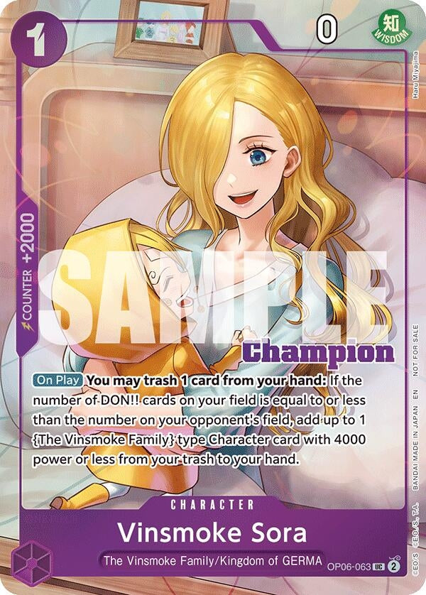 Image for Vinsmoke Sora (CS 25-26 Winner Card Set 2) (OP06-063) (One Piece Promotion Cards) (OP-PR) - One Piece Card Game