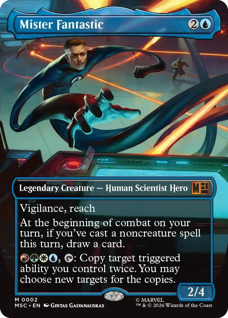 Image for Mister Fantastic (Borderless) (2) (Commander: Marvel Super Heroes) - Magic: The Gathering