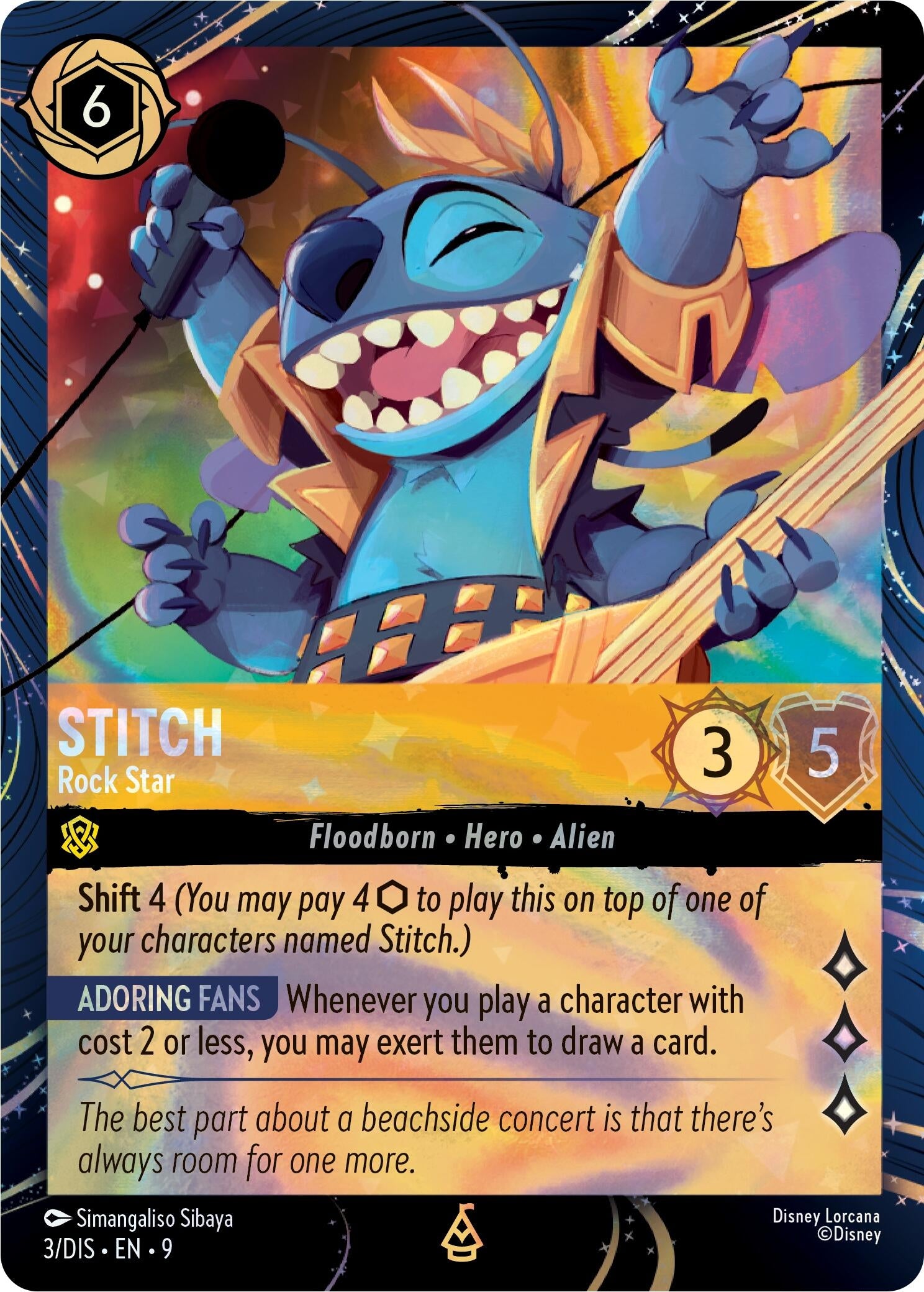 Image for Stitch - Rock Star (3) (Disney Lorcana Promo Cards) (DLPC) - Disney Lorcana