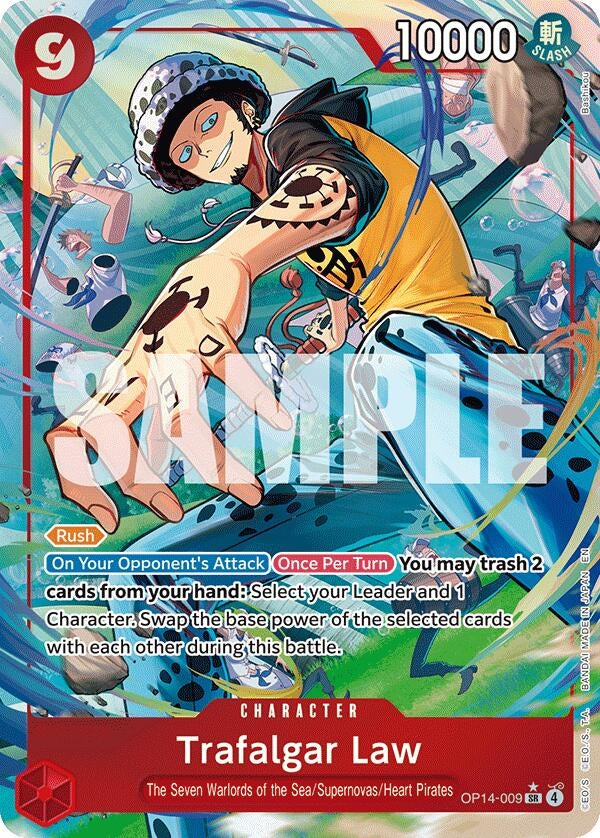 Image for Trafalgar Law - OP14-009 (Alternate Art) (OP14-009) (The Azure Sea's Seven) (OP14) - One Piece Card Game