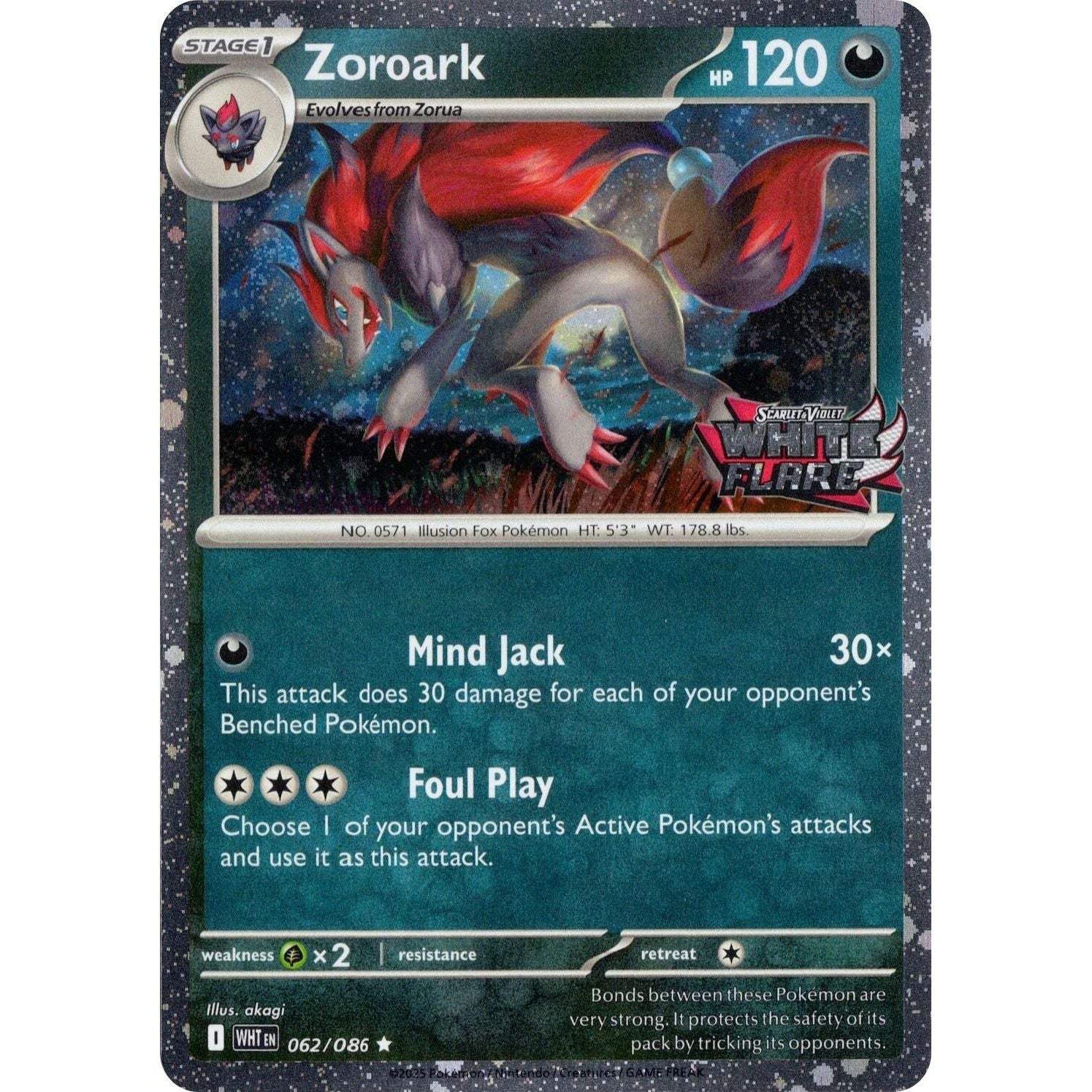 Zoroark (White Flare Stamped) (062/086) (Miscellaneous Cards & Products) - PokeBox USA