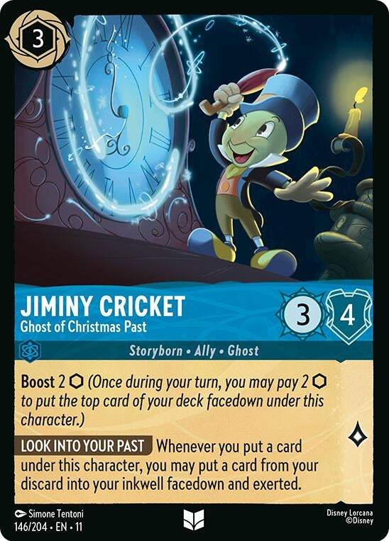 Image for Jiminy Cricket - Ghost of Christmas Past (146/204) (Winterspell) (11) - Disney Lorcana