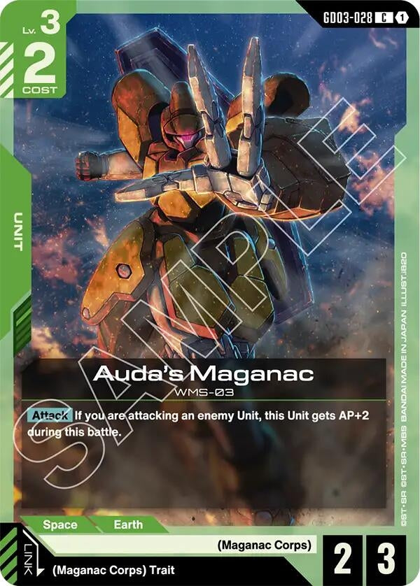 Image for Auda's Maganac (GD03-028) (Steel Requiem) (GD03) - Gundam Card Game
