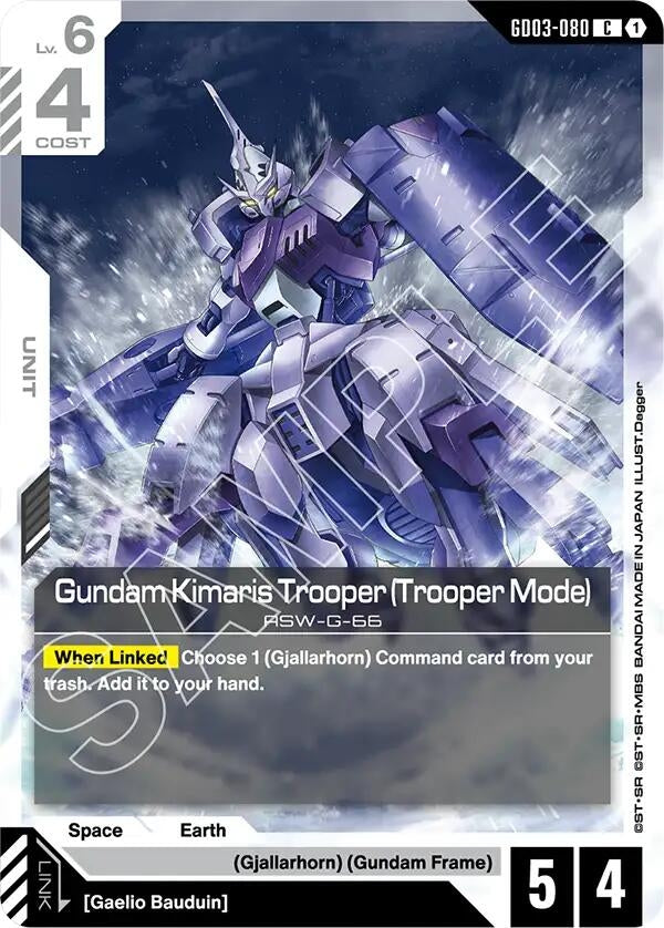Image for Gundam Kimaris Trooper (Trooper Mode) (GD03-080) (Steel Requiem) (GD03) - Gundam Card Game