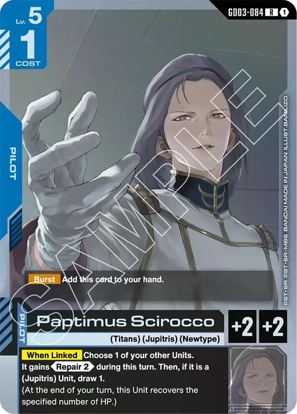 Image for Paptimus Scirocco (GD03-084) (Steel Requiem) (GD03) - Gundam Card Game