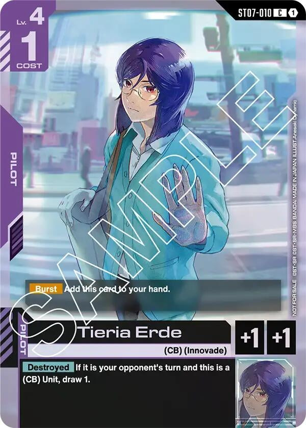 Image for Tieria Erde (Store Tournament Participant Pack 03) (ST07-010) (Gundam Promotional Cards) (GCG-PR) - Gundam Card Game