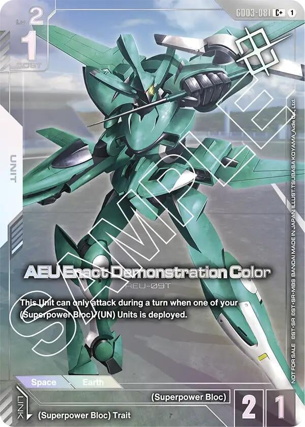 Image for AEU Enact Demonstration Color (Store Tournament Winner Pack 03) (GD03-081) (Gundam Promotional Cards) (GCG-PR) - Gundam Card Game