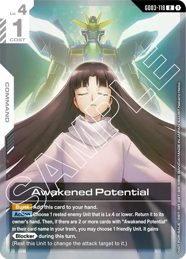 Image for Awakened Potential (Store Tournament Participant Pack 03) (GD03-118) (Gundam Promotional Cards) (GCG-PR) - Gundam Card Game
