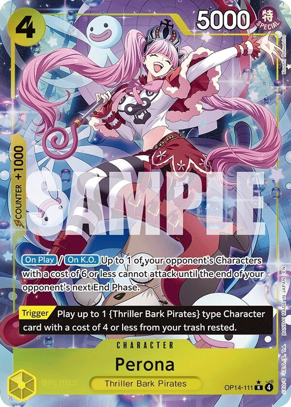 Image for Perona - OP14-111 (Alternate Art) (OP14-111) (The Azure Sea's Seven) (OP14) - One Piece Card Game