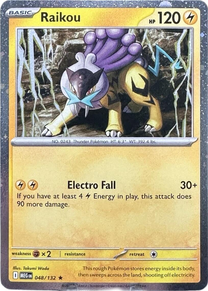 Image for Raikou - 048/132 (Cosmo Holo) (048/132) (ME01: Mega Evolution) - Pokemon