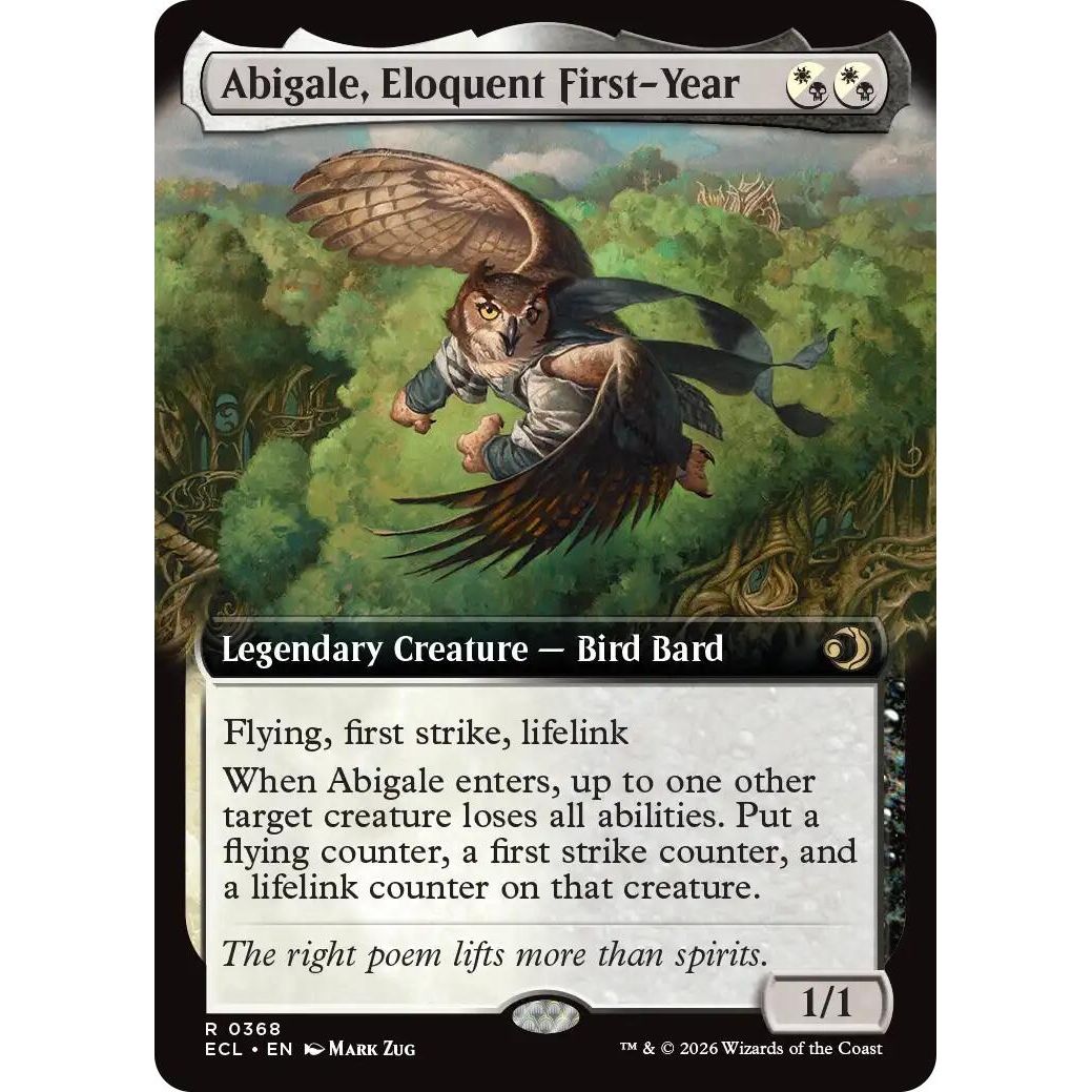 Image for Abigale, Eloquent First-Year (Extended Art) (368) (Lorwyn Eclipsed) - Magic: The Gathering