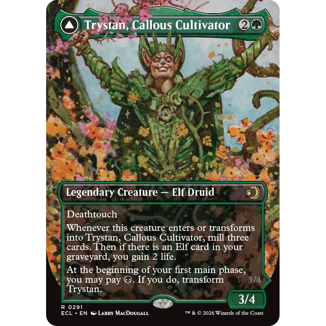 Image for Trystan, Callous Cultivator (Borderless) (291) (Lorwyn Eclipsed) - Magic: The Gathering