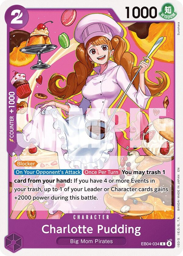 Image for Charlotte Pudding (EB04-034) (The Azure Sea's Seven) (OP14) - One Piece Card Game