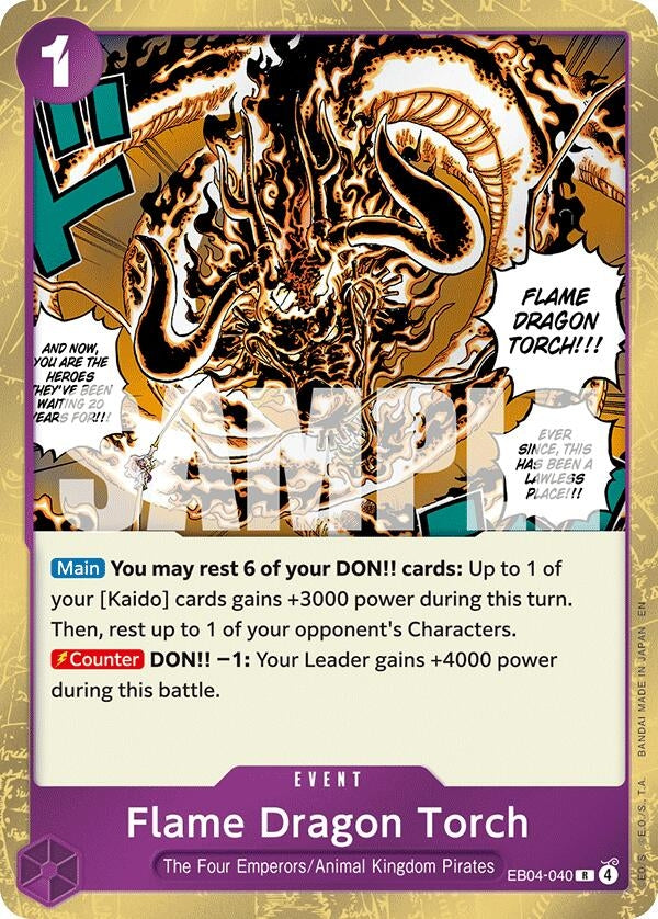Image for Flame Dragon Torch (EB04-040) (The Azure Sea's Seven) (OP14) - One Piece Card Game