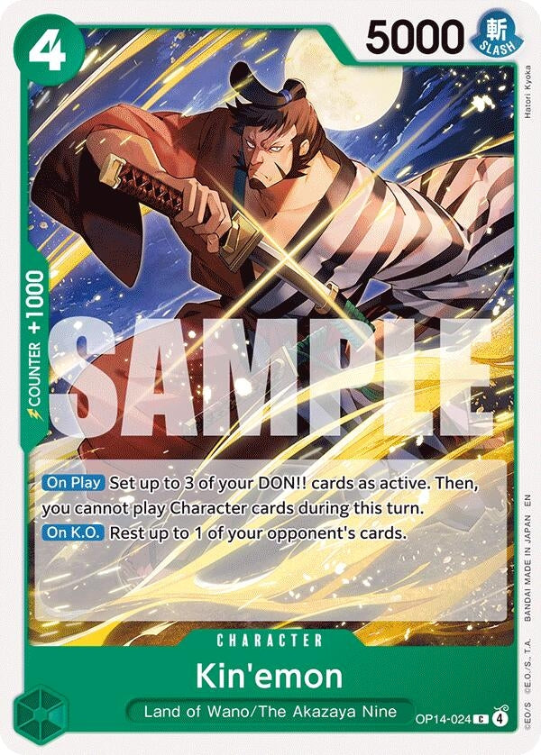 Image for Kin'emon (OP14-024) (The Azure Sea's Seven) (OP14) - One Piece Card Game