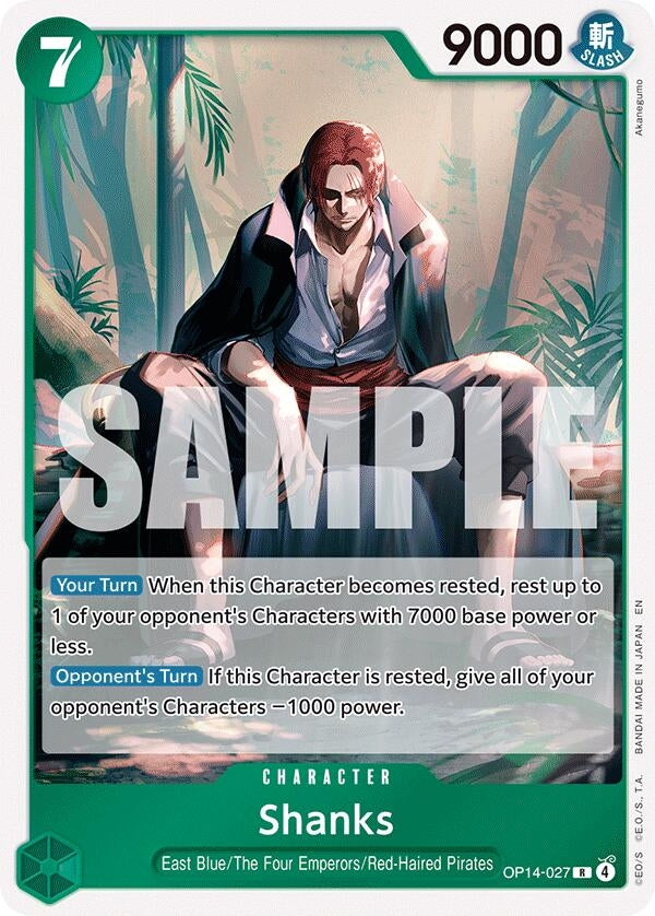 Image for Shanks (OP14-027) (The Azure Sea's Seven) (OP14) - One Piece Card Game