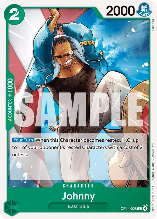 Image for Johnny (OP14-028) (The Azure Sea's Seven) (OP14) - One Piece Card Game