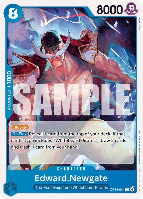 Image for Edward.Newgate (OP14-044) (The Azure Sea's Seven) (OP14) - One Piece Card Game