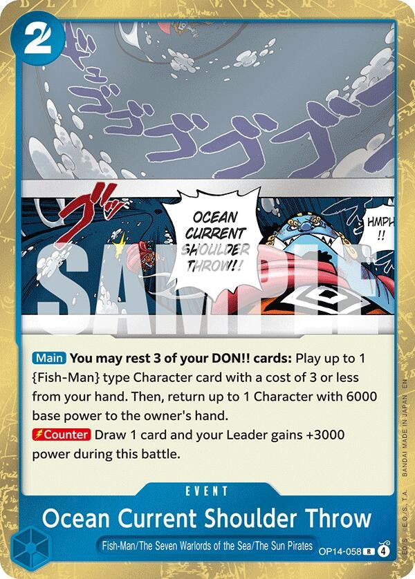 Image for Ocean Current Shoulder Throw (OP14-058) (The Azure Sea's Seven) (OP14) - One Piece Card Game