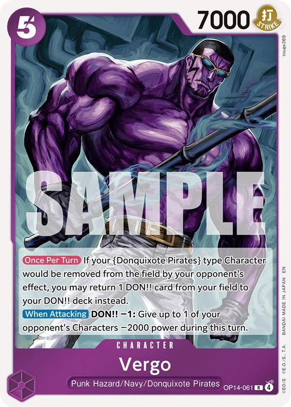 Image for Vergo (OP14-061) (The Azure Sea's Seven) (OP14) - One Piece Card Game