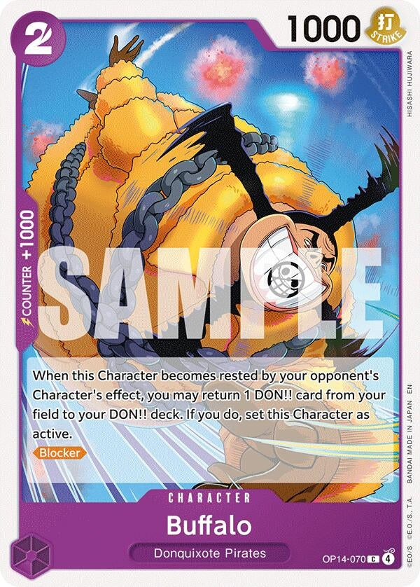 Image for Buffalo (OP14-070) (The Azure Sea's Seven) (OP14) - One Piece Card Game