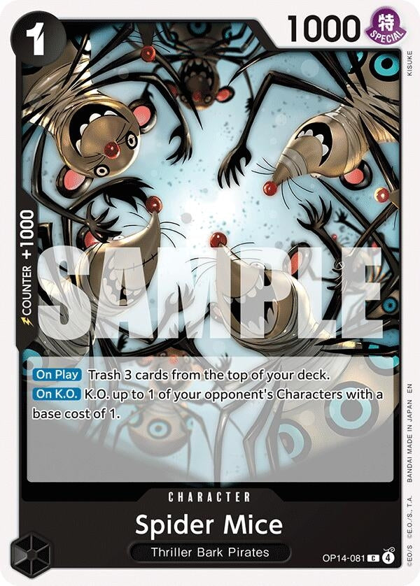 Image for Spider Mice (OP14-081) (The Azure Sea's Seven) (OP14) - One Piece Card Game