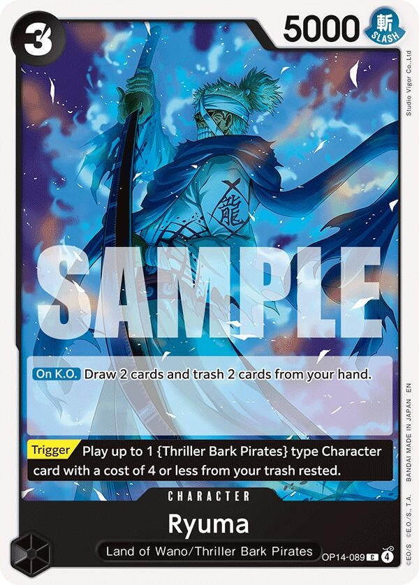 Image for Ryuma (OP14-089) (The Azure Sea's Seven) (OP14) - One Piece Card Game