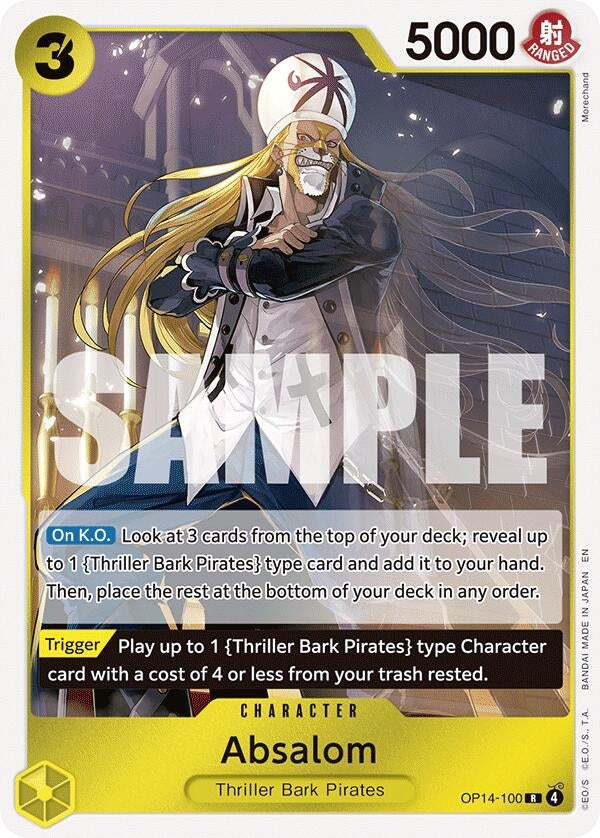 Image for Absalom (OP14-100) (The Azure Sea's Seven) (OP14) - One Piece Card Game