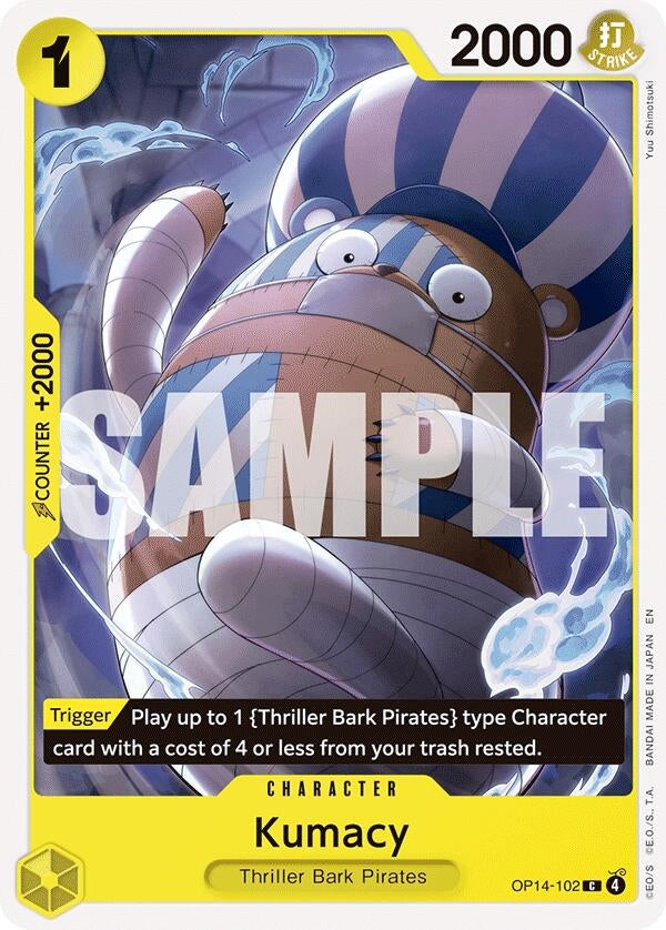 Image for Kumacy (OP14-102) (The Azure Sea's Seven) (OP14) - One Piece Card Game