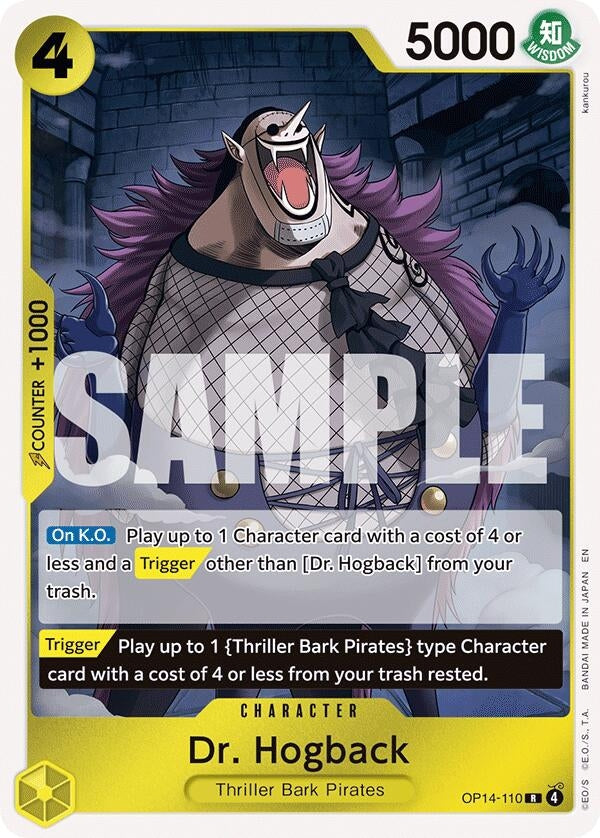 Image for Dr. Hogback (OP14-110) (The Azure Sea's Seven) (OP14) - One Piece Card Game