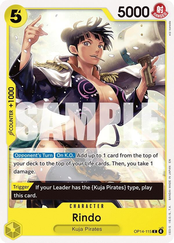 Image for Rindo (OP14-115) (The Azure Sea's Seven) (OP14) - One Piece Card Game