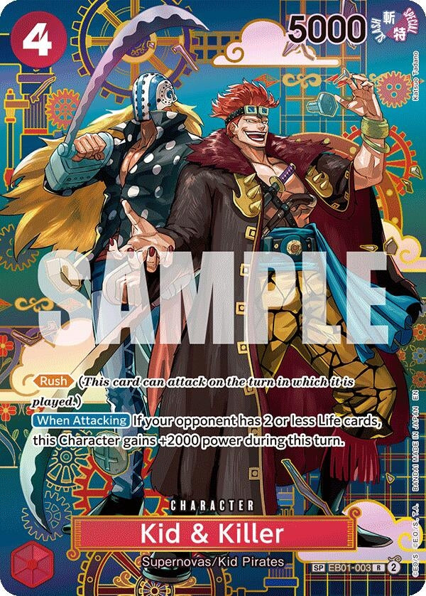 Image for Kid & Killer - EB01-003 (SP) (EB01-003) (The Azure Sea's Seven) (OP14) - One Piece Card Game