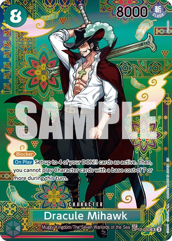 Image for Dracule Mihawk - OP12-030 (SP) (OP12-030) (The Azure Sea's Seven) (OP14) - One Piece Card Game