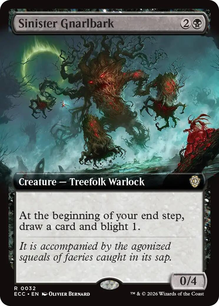 Sinister Gnarlbark (Extended Art) (32) (Lorwyn Eclipsed)