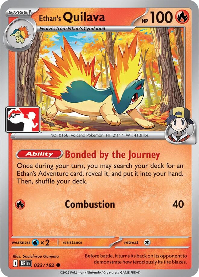 Image for Ethan's Quilava (033/182) (Prize Pack Series Cards) - Pokemon