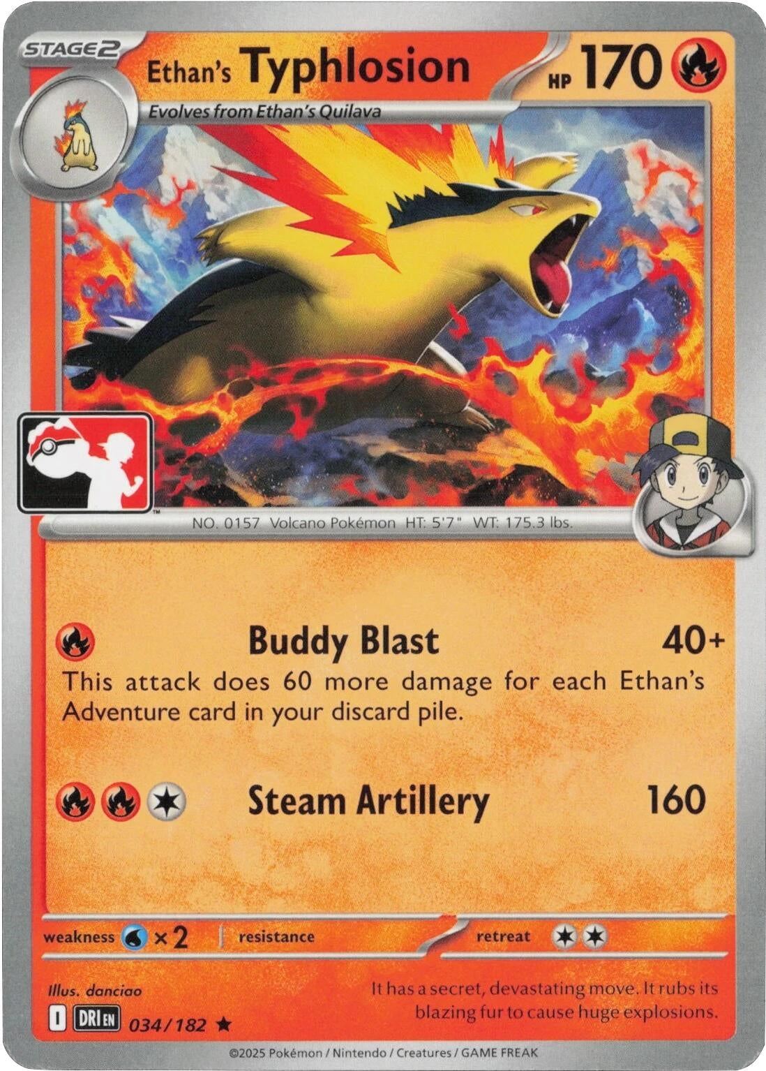 Image for Ethan's Typhlosion (034/182) (Prize Pack Series Cards) - Pokemon