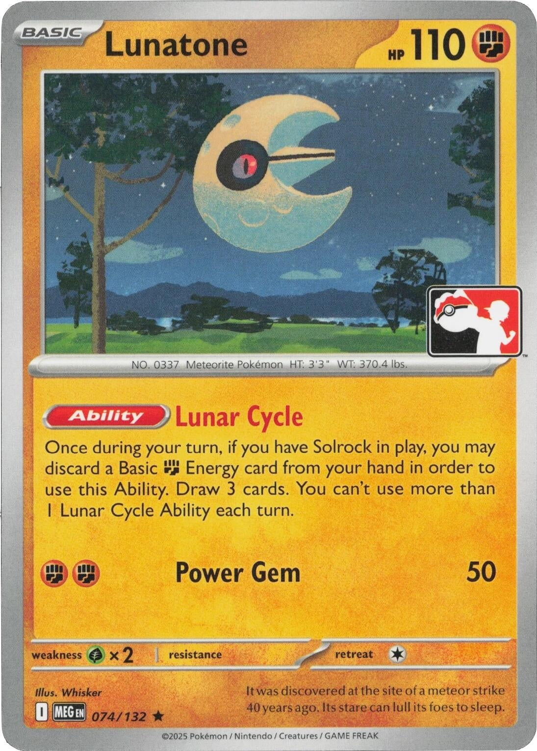 Image for Lunatone (074/132) (Prize Pack Series Cards) - Pokemon