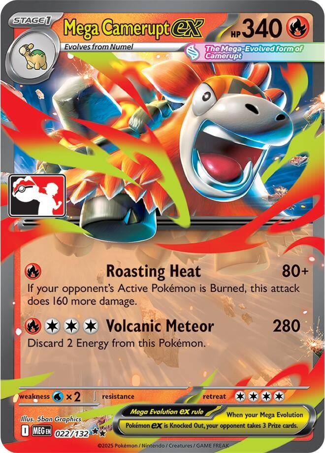 Image for Mega Camerupt ex (022/132) (Prize Pack Series Cards) - Pokemon