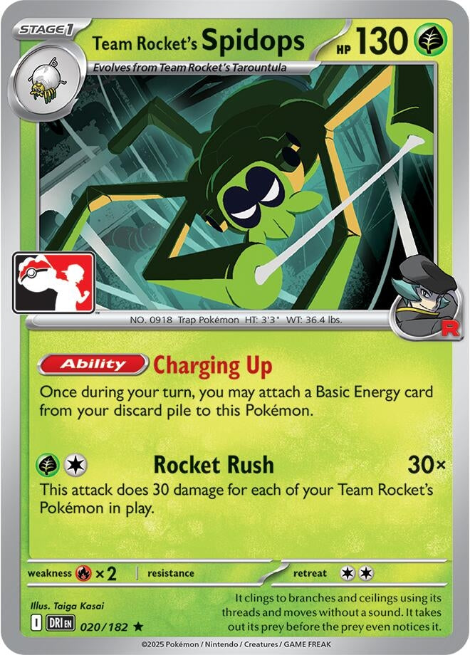 Image for Team Rocket's Spidops (020/182) (Prize Pack Series Cards) - Pokemon