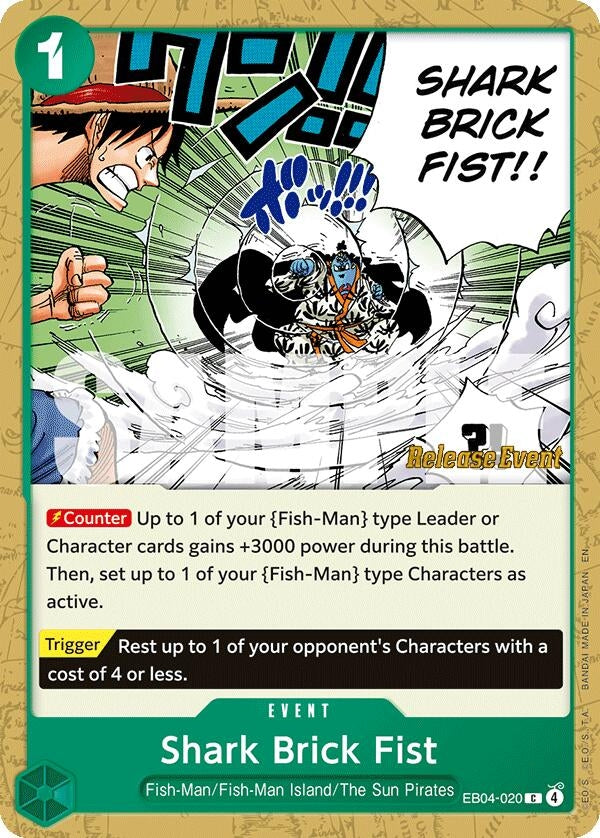 Image for Shark Brick Fist (EB04-020) (The Azure Sea's Seven Release Event Cards) (OP14 RE) - One Piece Card Game