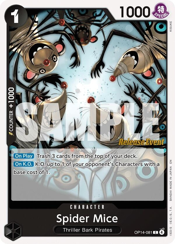 Image for Spider Mice (OP14-081) (The Azure Sea's Seven Release Event Cards) (OP14 RE) - One Piece Card Game
