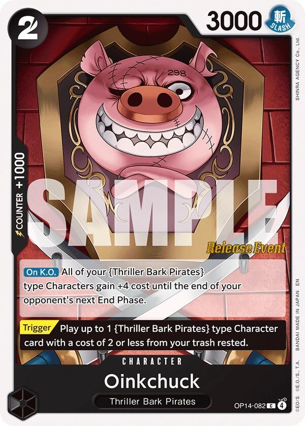 Image for Oinkchuck (OP14-082) (The Azure Sea's Seven Release Event Cards) (OP14 RE) - One Piece Card Game