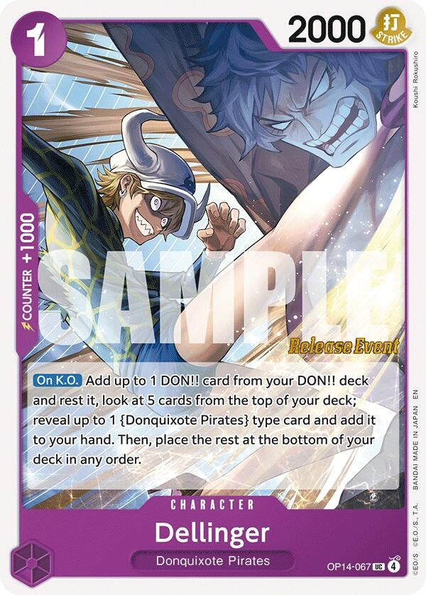 Image for Dellinger (OP14-067) (The Azure Sea's Seven Release Event Cards) (OP14 RE) - One Piece Card Game