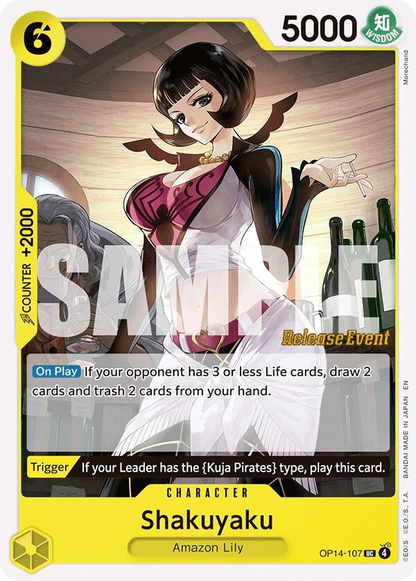 Image for Shakuyaku (OP14-107) (The Azure Sea's Seven Release Event Cards) (OP14 RE) - One Piece Card Game